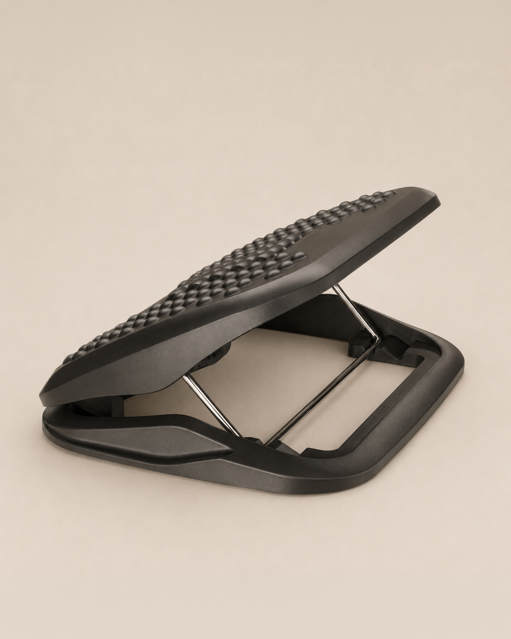 Ergonomic Adjustable Footrest With Massage Rollers – Black - Outlet - Marcel Olsen