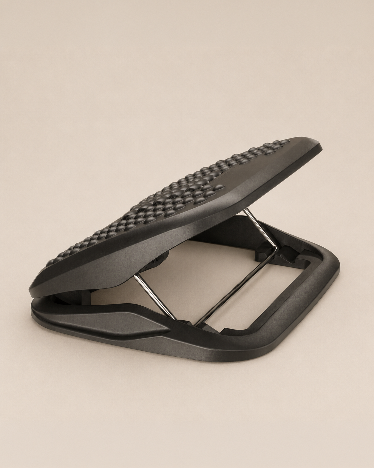 Ergonomic Adjustable Footrest With Massage Rollers – Black - Outlet - Marcel Olsen