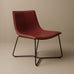 Bergondo Cocoon Accent Chair (London Brick Red ) – Mid-century Modern Coconut Style Lounge Chair - Marcel Olsen