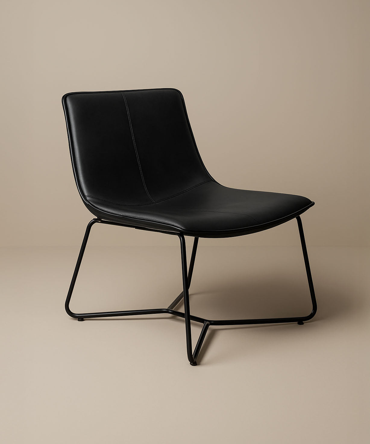 Bergondo Cocoon Accent Chair (Shadow Slate Black) – Mid-century Modern Coconut Style Lounge Chair - Marcel Olsen