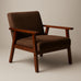 Sarria Mid-century Upholstered Armchair (Tierra Brown Fabric) – Scandinavian Style 1 Seater Sofa - Marcel Olsen