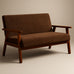 Sarria Mid-century Upholstered Sofa (Tierra Brown Fabric) – Scandinavian Style 2 Seater Sofa - Marcel Olsen