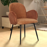 Nubbi Upholstered Dining Chair - Terracotta Brown - Jacob Bek