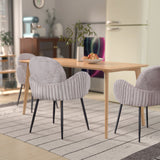 Nubbi Upholstered Dining Chair - Cloud Grey - Jacob Bek