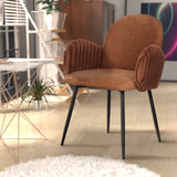 Nubbi Upholstered Dining Chair - Terracotta Brown - Jacob Bek
