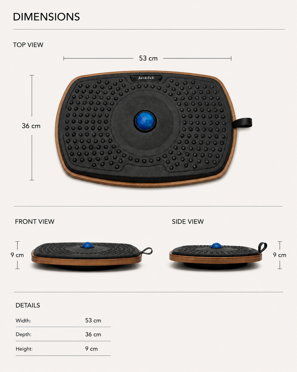 Balance Board with Foot Massage Ball - Outlet Balance Board - Marcel Olsen