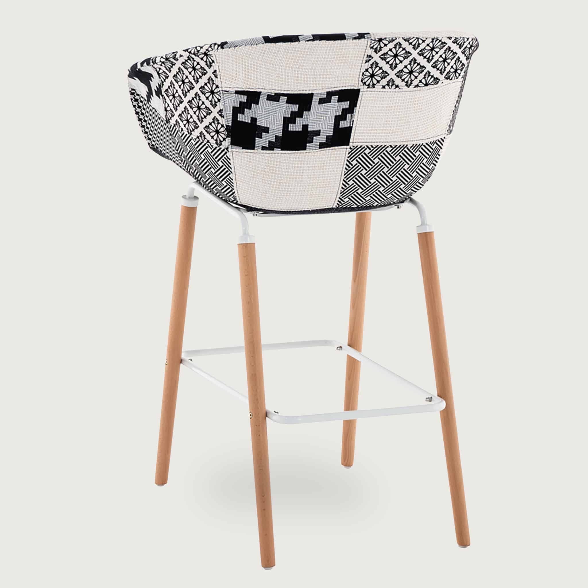 Casco Scandinavian Bar Stool Armchairs – Set of 4 (Monochrome) – Outlet Outlet Products - Marcel Olsen