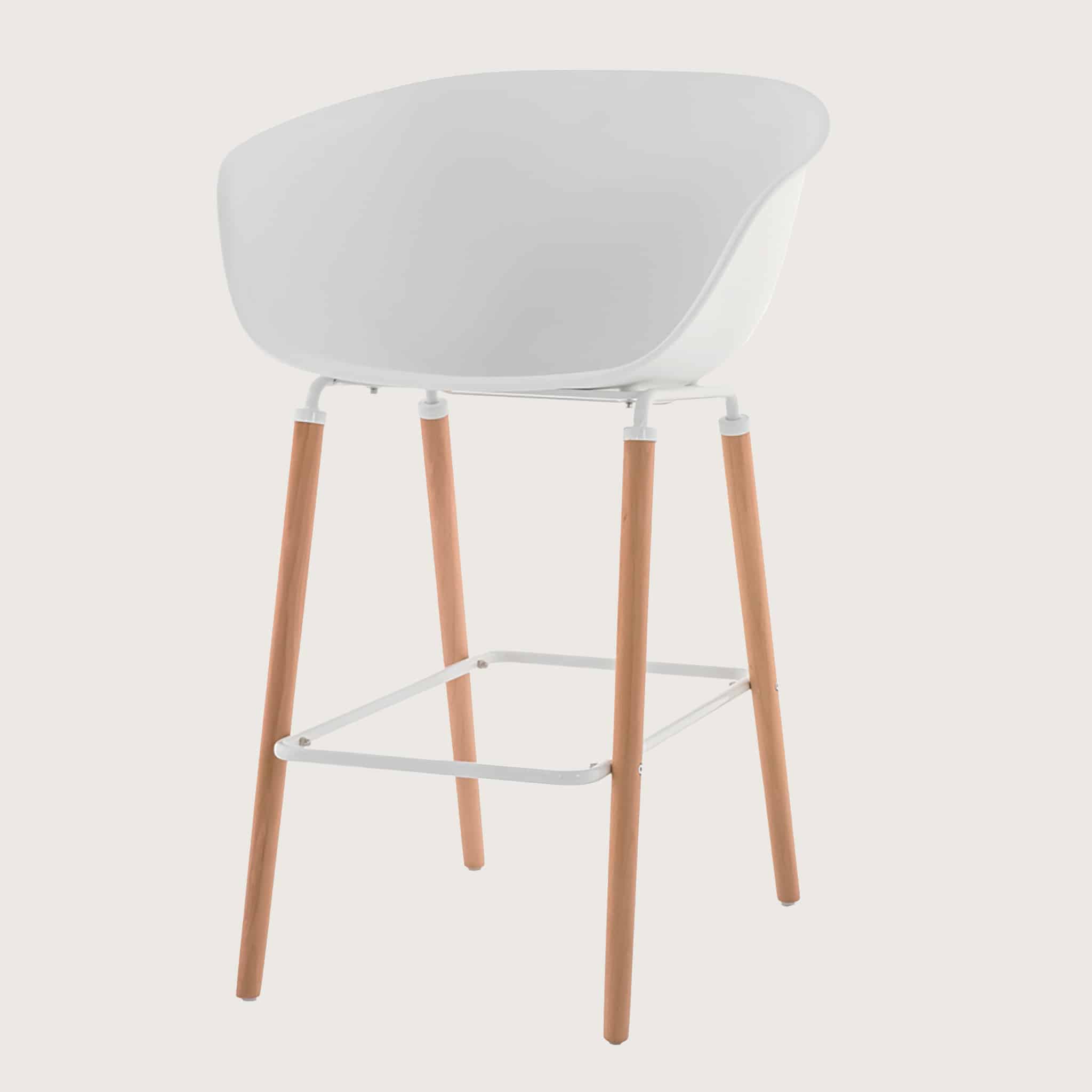 Casco Bar Stool Arm Chair (Arctic White) - Marcel Olsen