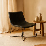 Bergondo Cocoon Accent Chair (Shadow Slate Black) – Mid-century Modern Coconut Style Lounge Chair - Marcel Olsen