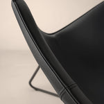 Bergondo Cocoon Accent Chair (Shadow Slate Black) – Mid-century Modern Coconut Style Lounge Chair - Marcel Olsen