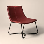 Bergondo Cocoon Accent Chair (London Brick Red ) – Mid-century Modern Coconut Style Lounge Chair - Marcel Olsen