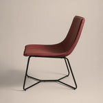Bergondo Cocoon Accent Chair (London Brick Red ) – Mid-century Modern Coconut Style Lounge Chair - Marcel Olsen