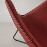 Bergondo Cocoon Accent Chair (London Brick Red ) – Mid-century Modern Coconut Style Lounge Chair - Marcel Olsen