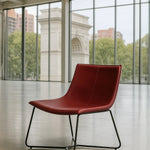 Bergondo Cocoon Accent Chair (London Brick Red ) – Mid-century Modern Coconut Style Lounge Chair - Marcel Olsen