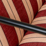 Berria Armchair Metal & Striped Fabric (Crimson Sand) – Modern Boho Summer Lounge Chair - Marcel Olsen