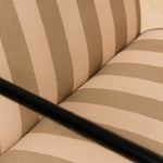 Berria Armchair Metal & Striped Fabric (Dune Sand) – Modern Boho Summer Lounge Chair - Marcel Olsen