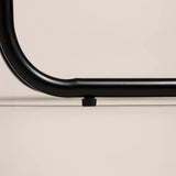Berria Armchair Metal & Vegan Leather (Ebony Black) – Modern Industrial Ribbed Lounge Chair - Marcel Olsen