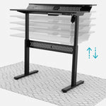 Electric Standing Desk (Black, 120cm) | Two Tier, Sit-Stand Desk Electric Standing Desk - Marcel Olsen