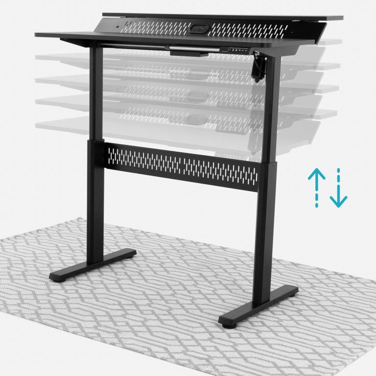 Electric Standing Desk (Black, 120cm) | Two Tier, Sit-Stand Desk - Outlet Electric Standing Desk - Marcel Olsen