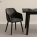 Bonanova Velvet Dining Chair (Noir Black Fabric) – Modern Upholstered Dining Chair with Armrests - Marcel Olsen