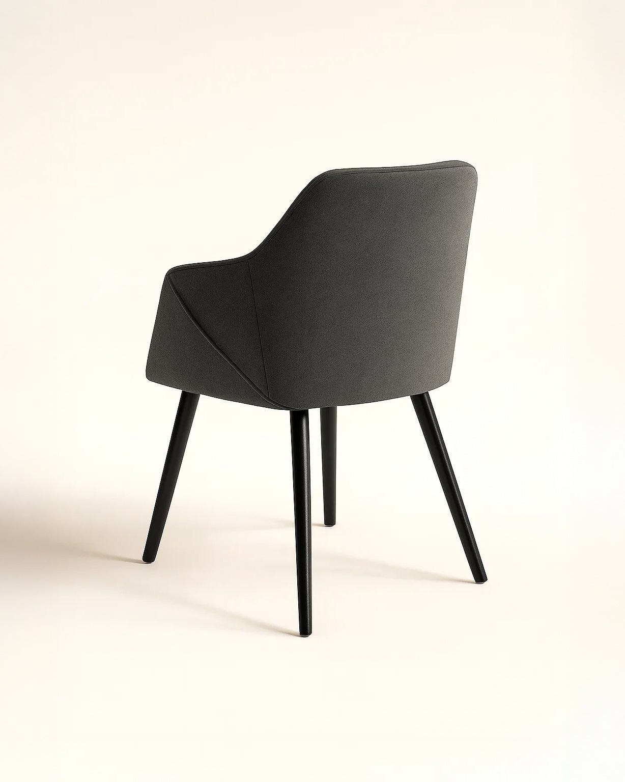 Bonanova Velvet Dining Chair (Granite Grey Fabric) – Modern Upholstered Dining Chair with Armrests - Marcel Olsen