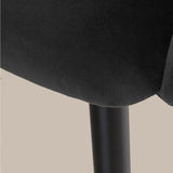 Bonanova Velvet Dining Chair (Granite Grey Fabric) – Modern Upholstered Dining Chair with Armrests - Marcel Olsen