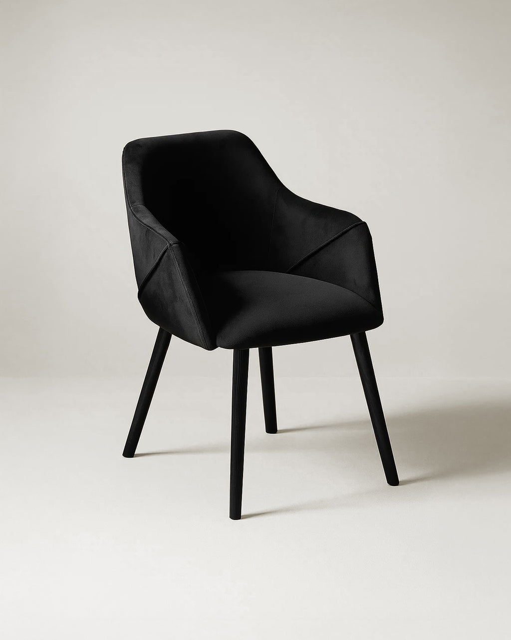 Bonanova Velvet Dining Chairs – Set of 4 (Noir Black Fabric) – Outlet - Marcel Olsen