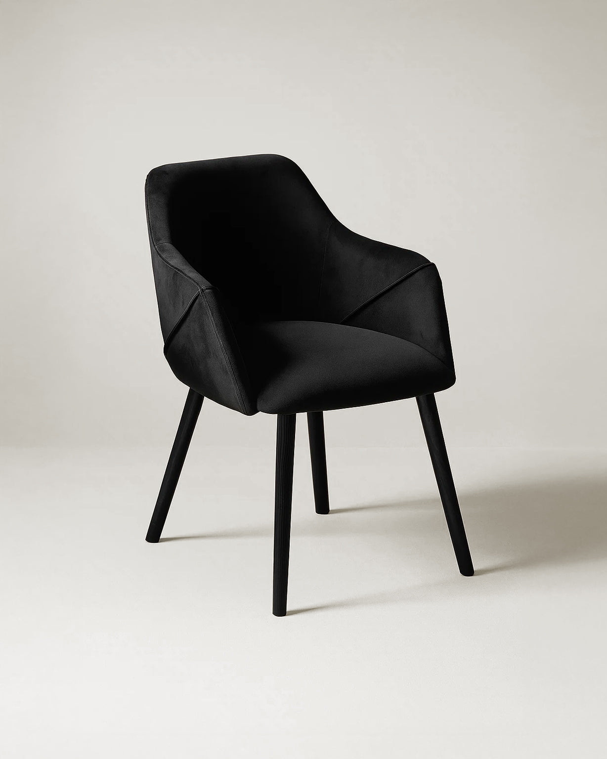 Bonanova Velvet Dining Chairs – Set of 4 (Noir Black Fabric) – Outlet - Marcel Olsen
