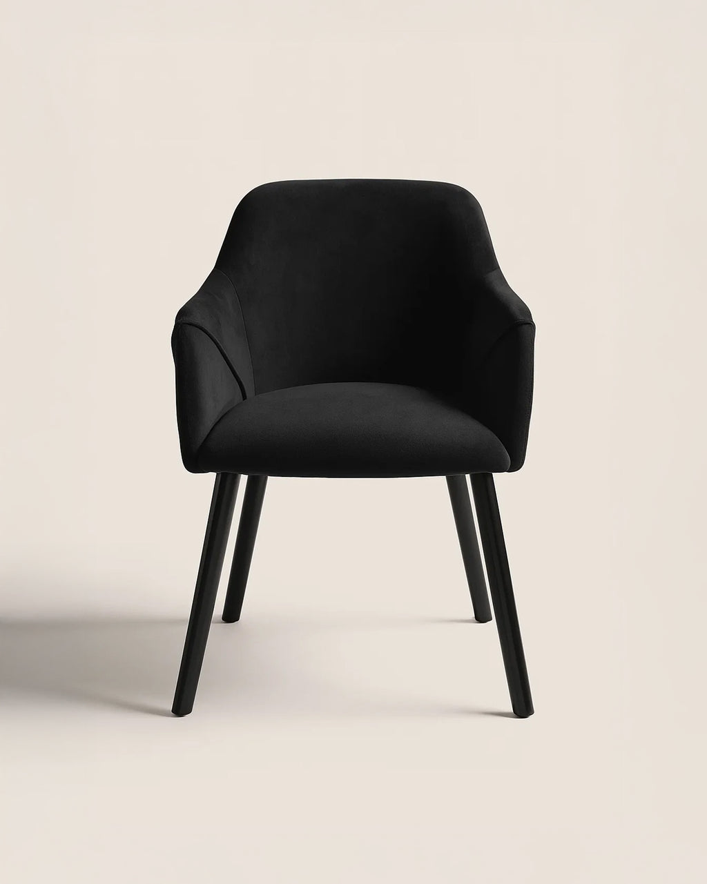 Bonanova Velvet Dining Chairs – Set of 4 (Noir Black Fabric) – Outlet - Marcel Olsen