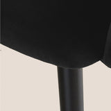 Bonanova Velvet Dining Chair (Noir Black Fabric) – Modern Upholstered Dining Chair with Armrests - Marcel Olsen