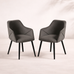 Bonanova Velvet Dining Chair – Set of 2 (Granite Grey Fabric) – Outlet - Marcel Olsen