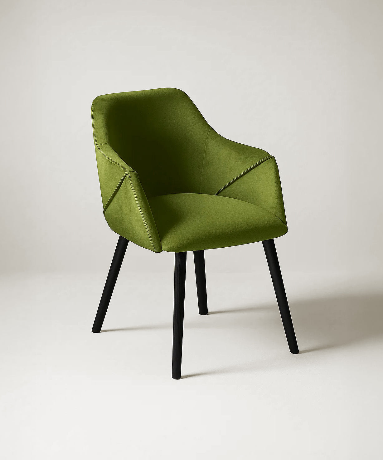 Bonanova Velvet Dining Chair (Verdigris Green Fabric) – Modern Upholstered Dining Chair with Armrests - Marcel Olsen