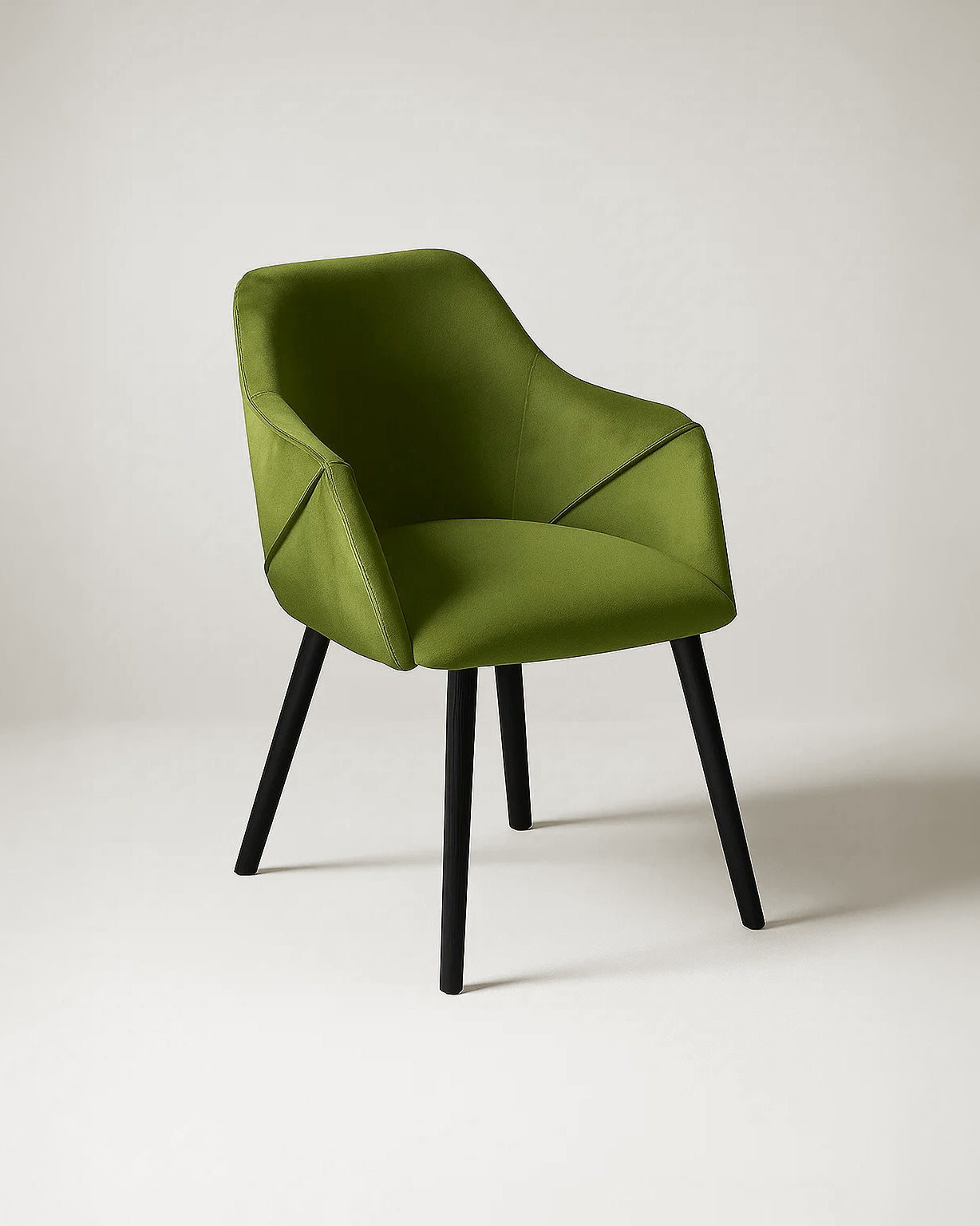 Bonanova Velvet Dining Chair (Verdigris Green Fabric) – Modern Upholstered Dining Chair with Armrests - Marcel Olsen