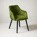 Bonanova Velvet Dining Chair (Verdigris Green Fabric) – Modern Upholstered Dining Chair with Armrests - Marcel Olsen
