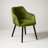 Bonanova Velvet Dining Chair (Verdigris Green Fabric) – Modern Upholstered Dining Chair with Armrests - Marcel Olsen