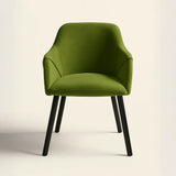 Bonanova Velvet Dining Chair (Verdigris Green Fabric) – Modern Upholstered Dining Chair with Armrests - Marcel Olsen