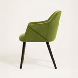 Bonanova Velvet Dining Chair (Verdigris Green Fabric) – Modern Upholstered Dining Chair with Armrests - Marcel Olsen