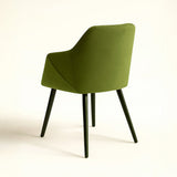 Bonanova Velvet Dining Chair (Verdigris Green Fabric) – Modern Upholstered Dining Chair with Armrests - Marcel Olsen