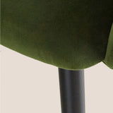 Bonanova Velvet Dining Chair (Verdigris Green Fabric) – Modern Upholstered Dining Chair with Armrests - Marcel Olsen