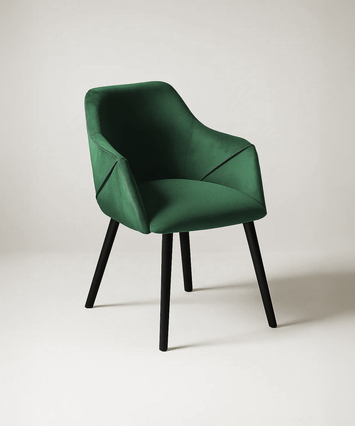 Bonanova Velvet Dining Chair (Verdigris Green Fabric) – Modern Upholstered Dining Chair with Armrests - Marcel Olsen