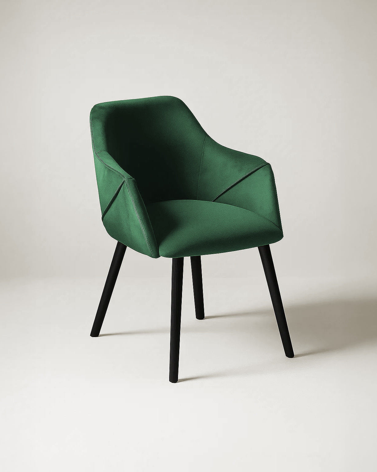 Bonanova Velvet Dining Chair (Verdigris Green Fabric) – Modern Upholstered Dining Chair with Armrests - Marcel Olsen