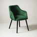Bonanova Velvet Dining Chair (Verdigris Green Fabric) – Modern Upholstered Dining Chair with Armrests - Marcel Olsen