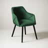 Bonanova Velvet Dining Chair (Verdigris Green Fabric) – Modern Upholstered Dining Chair with Armrests - Marcel Olsen