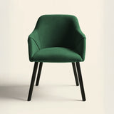 Bonanova Velvet Dining Chair (Verdigris Green Fabric) – Modern Upholstered Dining Chair with Armrests - Marcel Olsen