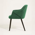 Bonanova Velvet Dining Chair (Verdigris Green Fabric) – Modern Upholstered Dining Chair with Armrests - Marcel Olsen