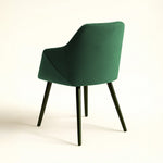 Bonanova Velvet Dining Chair (Verdigris Green Fabric) – Modern Upholstered Dining Chair with Armrests - Marcel Olsen