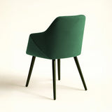 Bonanova Velvet Dining Chair (Verdigris Green Fabric) – Modern Upholstered Dining Chair with Armrests - Marcel Olsen