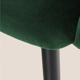Bonanova Velvet Dining Chair (Verdigris Green Fabric) – Modern Upholstered Dining Chair with Armrests - Marcel Olsen