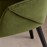 Bonanova Velvet Dining Chair (Verdigris Green Fabric) – Modern Upholstered Dining Chair with Armrests - Marcel Olsen