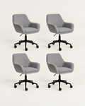 Chaise de bureau rembourrée Bouclé (Gris galet) – Outlet